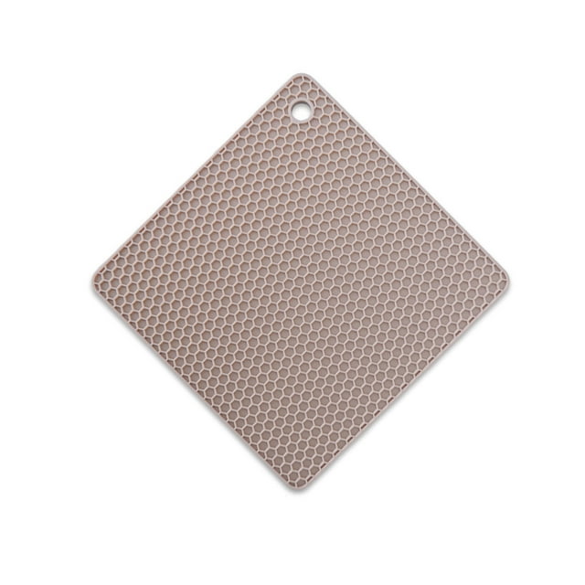 Tapete de aislamiento térmico Cateissary para olla y posavasos cuadrado antideslizante color champán