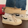 thumbnail image 3 of Zapatos blancos para niños, primavera y otoño, suela gruesa, zapatillas para correr, zapatillas casuales que combinan con todo para estudiantes, 3 of 5