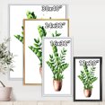 thumbnail image 4 of Designart 'Zamioculcas Tropical Plant With Green Leaves On White' Traditional Framed Canvas Wall Art Print, 4 of 5
