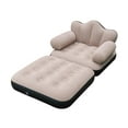 thumbnail image 2 of Luzkey Inflatable Chair Sofa Adult Lazy Sofa recliner Flocked PVC with Armrests Thickened Portable with Backrest Single Seat Folding Coffee, 2 of 8