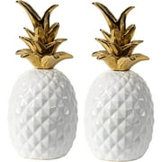 A&B Home Ceramic Pineapple Décor-Set of 2 Ananas Decoration Table Top Centerpiece Wedding Christmas Party