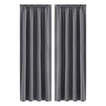 thumbnail image 2 of JeashCHAT 2 Panels Blackout Curtains for Bedroom and Living Room, Thermal Insulated Long Curtains Solid Color Rod Pocket Drapes Window Treatments, 84 x 38 inch, Gray, 2 of 7