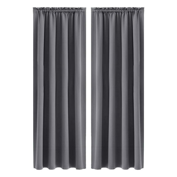 Lilixerw 2 PCS Solid Color Silk Curtains & Drapes,Blackout Thermal Insulating Soft Window Curtains for Bedroom Living Room,83.9 x 37.8 inch,Gray