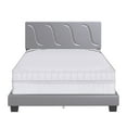 thumbnail image 7 of Boyd Sleep Brussels Faux Leather King Platform Bed Frame and Headboard, Grey, 7 of 7