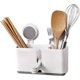 thumbnail image 1 of Caja de almacenamiento de cubiertos versátil, soporte para palillos con tubo de drenaje para secado rápido, organizador de cocina práctico, estructura duradera, fácil instalación, múltiples, 1 of 5