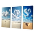 thumbnail image 3 of Designart "Heart of the Desert A Remote Beauty V" Beach Wall Art Set Of 3 - Coastal Beach White Canvas Set For Living Room Decor, 3 of 6