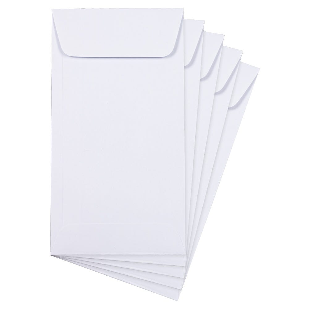 JAM Paper #7 Coin Business Envelopes, 3 1/2 x 6 1/2, White, Bulk 250 per Pack