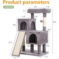 thumbnail image 7 of FDW Cat Tree for Indoor Cats 36" Cat Tower Multi-Level Indoor Cat Play Condo House with Scratching Posts, Spacious Perch,Ashy, 7 of 7