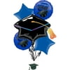 Anagram Congrats Grad School Colors Graduation 6pc Balloon Pack, Royal Blue