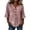 Pink, variant on Women's Fashion Print Blouse V Neck 3/4 Sleeve Elegant Casual Loose Fit Summer Basic Tops By Yigetop Pink L