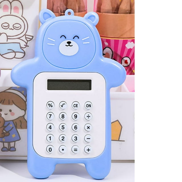 Calculator Portable Calculator Cute Bear Style 8 Digit Calculator Mini Cartoon Calculator for Girl Students Gift