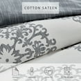thumbnail image 4 of Stone Cottage - King Duvet Cover Set, Reversible Cotton Sateen Bedding with Matching Shams, All Season Home Decor (Bristol Grey, King), 4 of 10