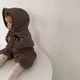 thumbnail image 5 of Ropa infantil Laklulu Abrigo de bebé Traje de pantalón Harun Conjunto de dos piezas de primavera y otoño (marrón), 73 cm, 5 of 5