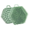 thumbnail image 1 of Fiudx Cepillo de Ducha, Guante Exfoliante para Cuero Cabelludo, Exfoliante de Lufa para Mascotas, Masajeador de Baño de Doble Cara, Limpiador de Cabello para La Ducha, Uso En Spa En Casa, para Todo T, 1 of 2