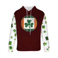 thumbnail image 5 of Sudadera con capucha para hombre, estilo informal, con estampado del Día de San Patricio, con cordón y manga larga, de poliéster., 5 of 5