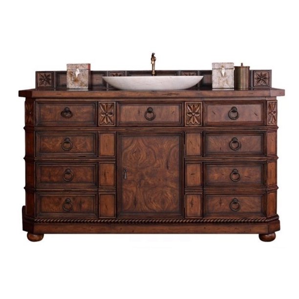 James Martin Regent 60" Single Bathroom Vanity in Burl
