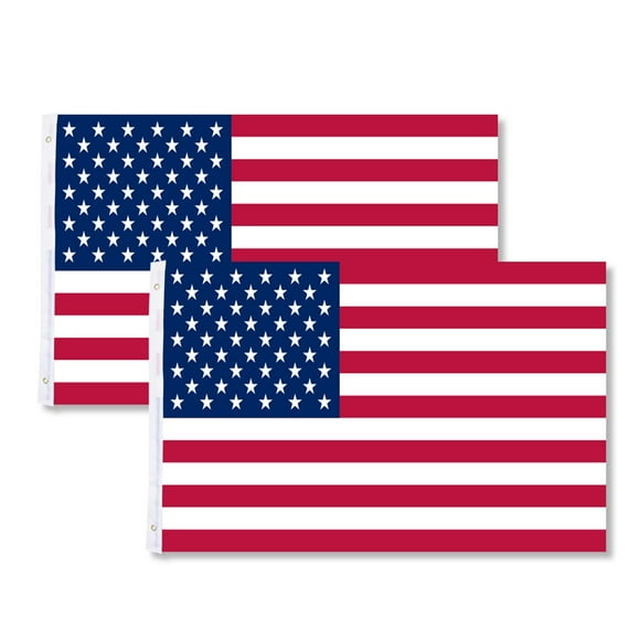 Yescom 2pcs 3x5' ft USA U.S. American Star and Strips Flag w/ Grommets Indoor Outdoor Yard for Flag Pole