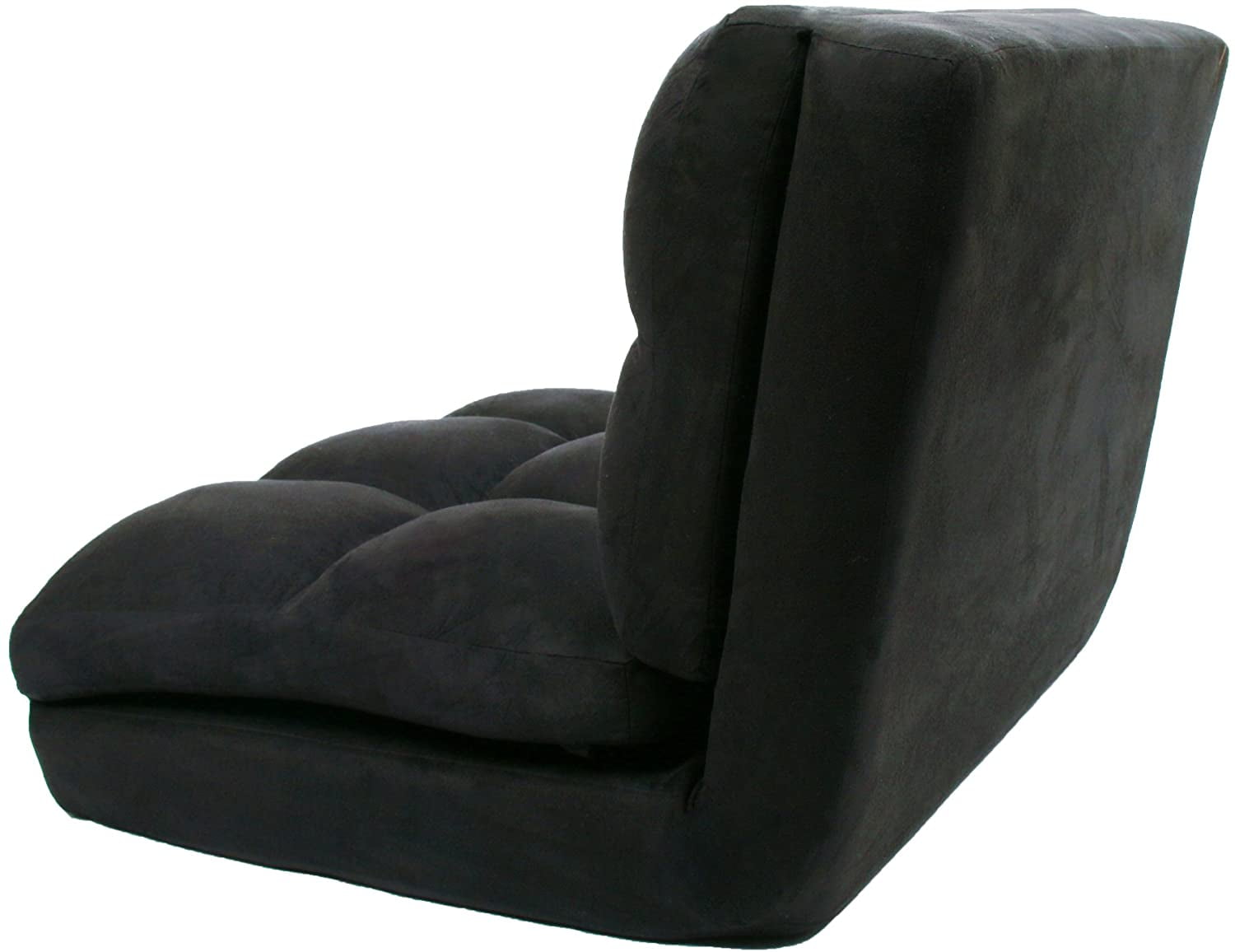 WEISANTIQ MicroSuede 5Position Adjustable Convertible Flip Chair Sleeper Dorm Bed Couch