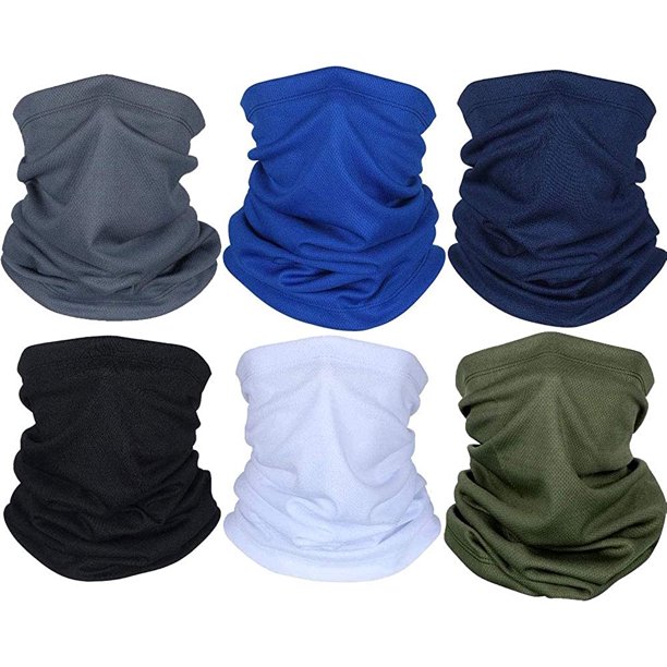 6 uds cara de verano protección UV cuello polaina bufanda protector solar deportes al aire libre transpirable