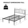 thumbnail image 7 of EastVita Full Size Metal Platform Bed Frame with Headboard, IDEALHOUSE Bed Frame Mattress Foundation with Slat Support and 12.3" Storage Height No Box Spring Needed, 7 of 7