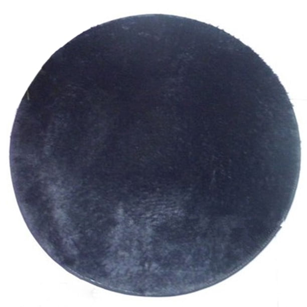 Advancent Alfombras mullidas antideslizantes, alfombra peluda, alfombra para el suelo, habitación, hogar, dormitorio, alfombra redonda Decoración del hogar negro 0.8 m