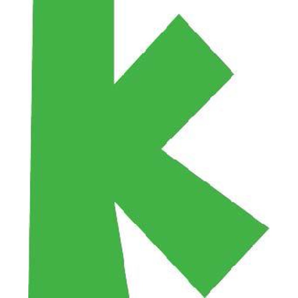 Funny Colorful Alphabetical Letter K Cartoon Character Wall Art Sticker