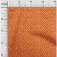 thumbnail image 1 of oneOone Polyester Lycra Orange Fabric Geometric Bandhani Sewing Material Print Fabric By The Yard 56 Inch Wide, 1 of 4