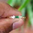 thumbnail image 2 of Emerald Gemstone Ring, 925 Sterling Pure Silver Ring, Gold Band Plated, Women Ring, Green Gemstone Ring, Healing Crystal Ring, Gift For Her,, 2 of 4