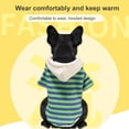 thumbnail image 3 of Striped Pet Hoodie Soft Texture, Warm Dogs Hooded Sweatshirt with Stripes Pattern - Perfect for Keeping Them Cozy in Autumn, 3 of 8
