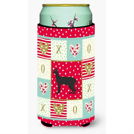 

Black Cornish Rex Cat Love Tall Boy Beverage Hugger CK5591TBC