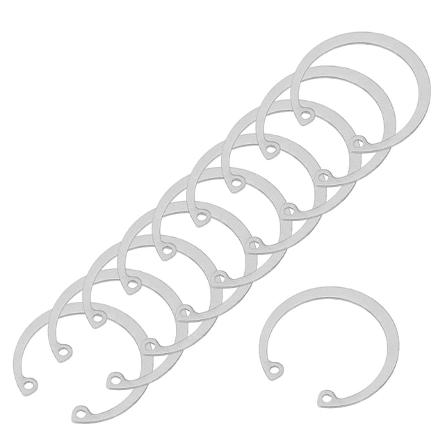 Uxcell Internal Retaining Rings, E-Clip Snap Ring 304 Stainless Steel Internal Circlip for Automobile mm 45