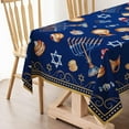 thumbnail image 5 of Rectangular Hanukkah Tablecloth Jewish Chanukah Menorah Holiday Decoration Home Dining Room Kitchen Table Cloth Decor - 60×84inch, 5 of 5