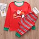 thumbnail image 4 of Conjunto de pijamas familiares a juego de Navidad 2021, pijamas para adultos y niños con costura de Papá Noel, mono de bebé, ropa familiar a juego, 4 of 5