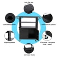 thumbnail image 4 of Rolling AV Cart with Locking Cabinet, Laptop Stand, and Drop Leaves, Height Adjustable Mobile Utility Cart Workstation with Extra Storage Space, 4 of 6