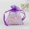 thumbnail image 4 of 100PCS Organza Gift Bags,Wedding Jewelry Pouches,7x9cm Drawstring Gift Bag Mesh Candy Favour Bag Jewelry Pouches for Wedding,Party,Birthday,DIY Craft(Purple), 4 of 5