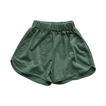 Jalioing Kids Athletic Shorts Loose Elastic Waist Cotton Shorts Toddler Girls Boys Summer Casual Sport Short Pants