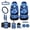 Blue Turtle Floral, variant on Xixirimido Aztec Tribe Cattle Sunflower Car Front Seat Covers 12Pcs Set with Steering Wheel &Seat Belt Cover Car Trash Can Armrest Cover Air Vent Bag Rear View Mirror Cover Cup Coasters Kychain