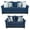 Navy Blue, variant on Roundhill Furniture Camero Pillowback Sofa and Loveseat Set, Blue Polyester Upholstery