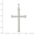 thumbnail image 2 of Beautiful Sterling Silver Polished Hollow Cross Pendant, 2 of 2