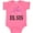 Hot Pink, variant on Inktastic Little Sister Girls Lil Sis Flamingo Girls Baby Bodysuit