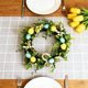thumbnail image 4 of Corona de Huevos de Pájaros Simulados para Pascua de Primavera - Hoja Verde de Plástico, Diseño para Decoración de Puerta/Pared, Decoración Festiva para el Hogar (30 cm de Diámetro, 300 g), 4 of 6