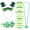 Style B, variant on Alaiyaky 17 Pcs St Patricks Day Costume Accessories Set Shamrock Necklaces Clover Glasses Mustaches for Irish Party Decor