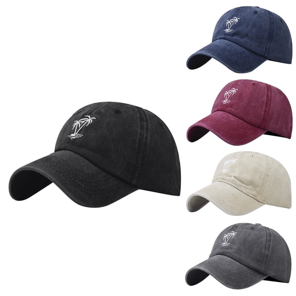 Womens Summer Fashion Beach Baseball Cap Adjustable Washable Cotton Sun Hat