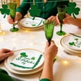 thumbnail image 5 of Horivan St Patricks Day Party Supplies Disposable Plates Cutlery 10 Inch Shamrock Themed Paper Plates Cups Napkins Tablecloth for Holiday Decorations Spring Celebration Dinner, 5 of 6