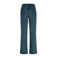 thumbnail image 5 of YIFUNIN Women's Slim Fit Slightly Flared Long Pants, Fashion Casual Jeans for Retro Style, Stretchy Comfortable Denim Trousers,Navy XL, 5 of 6