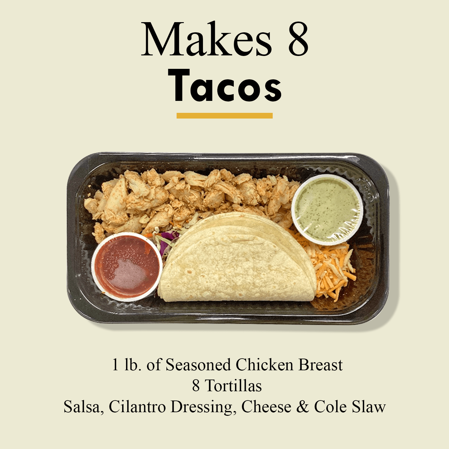 Taylor Farms Chicken Taco Family Meal Tray Ready to Heat, 33.7oz