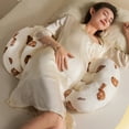 thumbnail image 2 of Pillows Printed Bear Pattern Soft Maternity Pillow Support for Back Belly of Pregnant Women Detachable Pillow, 2 of 9