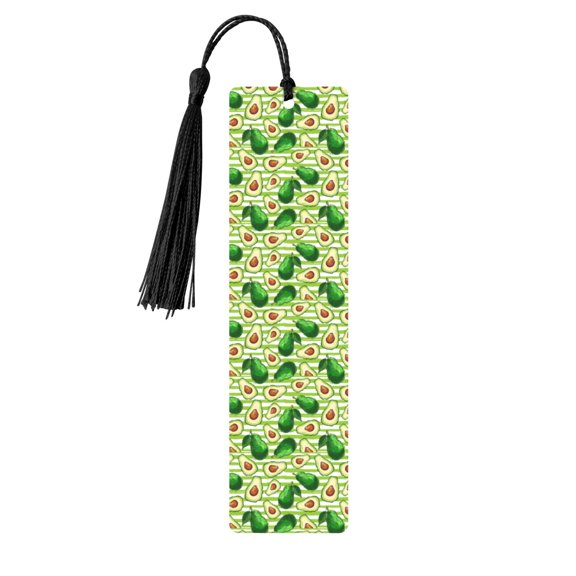 Kdxio Avocado Green Striped Print Metal Tassel Bookmarks,Perfect Gift for Art Lovers and Bookworms Metal Bookmarks for Women