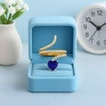 thumbnail image 4 of 7MM Heart Shape Wrap Bypass Ring Natural Lapis 925 Silver Gold Vermeil Women Valentines Day Gifts Rings, 4 of 6