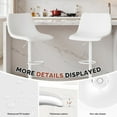 thumbnail image 4 of Fijinhom Modern Adjustable Bar Stools Set of 4, Swivel PU Leather Counter Height Chairs with Back for Kitchen Island,White, 4 of 8